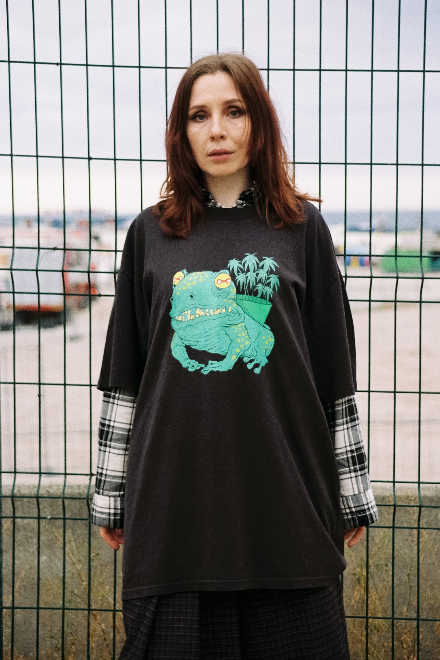 Green Frog Unisex Oversized T-Shirt – by Mondo Pupo