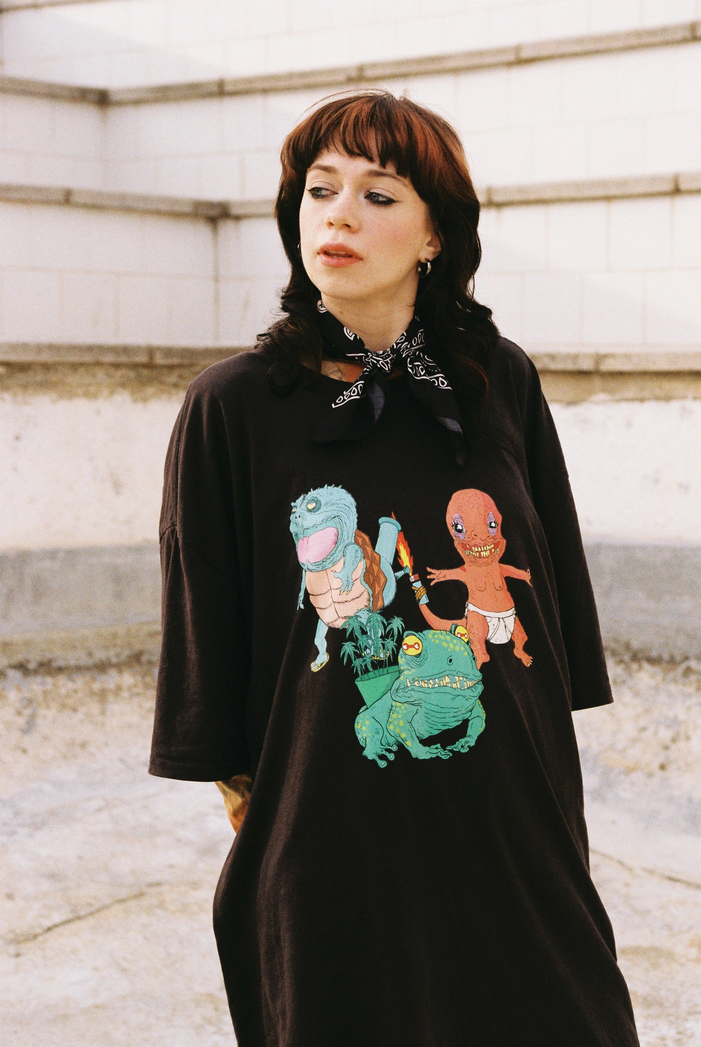 Portable Mutants Oversized Faded T-shirt