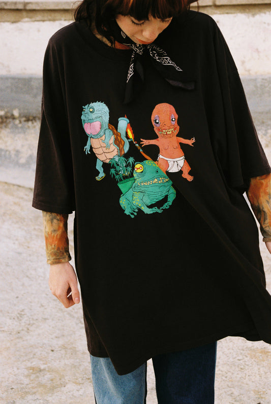Portable Mutants Oversized Faded T-shirt