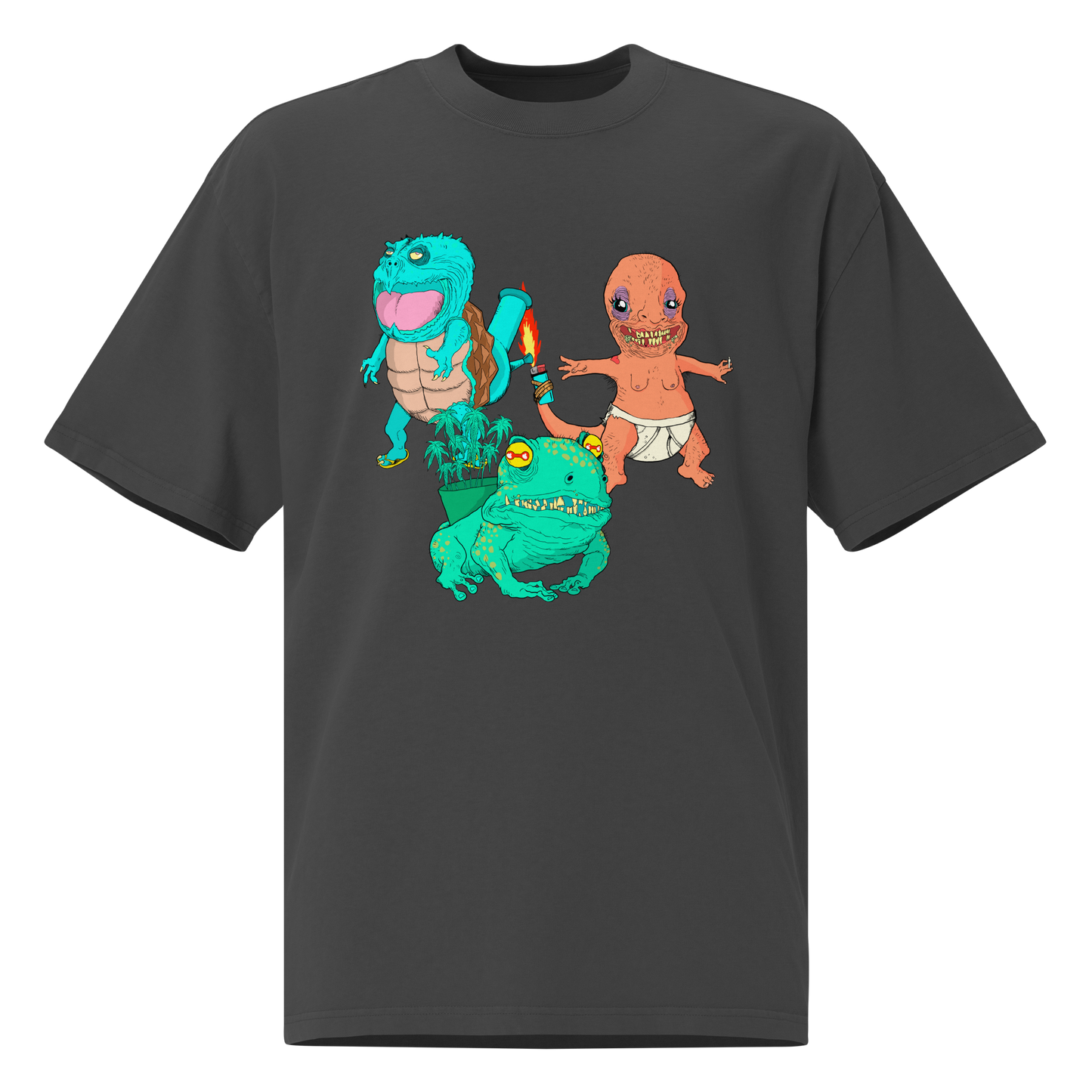 Portable Mutants Oversized Faded T-shirt