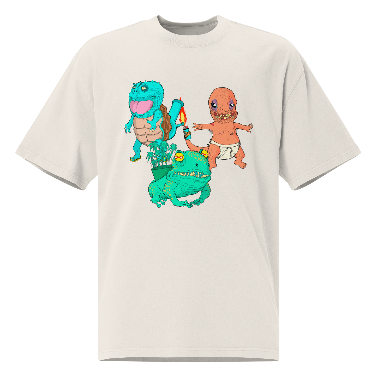 Portable Mutants Oversized Faded T-shirt