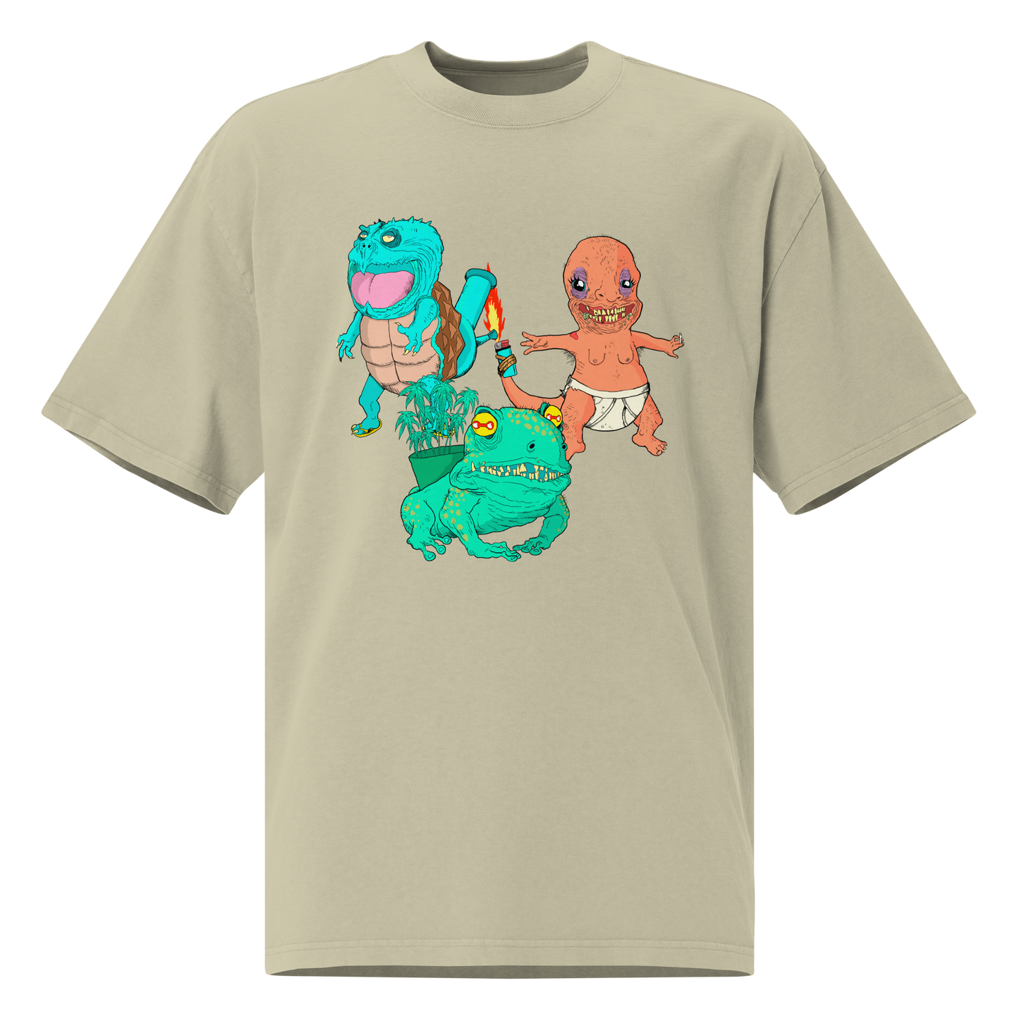 Portable Mutants Oversized Faded T-shirt