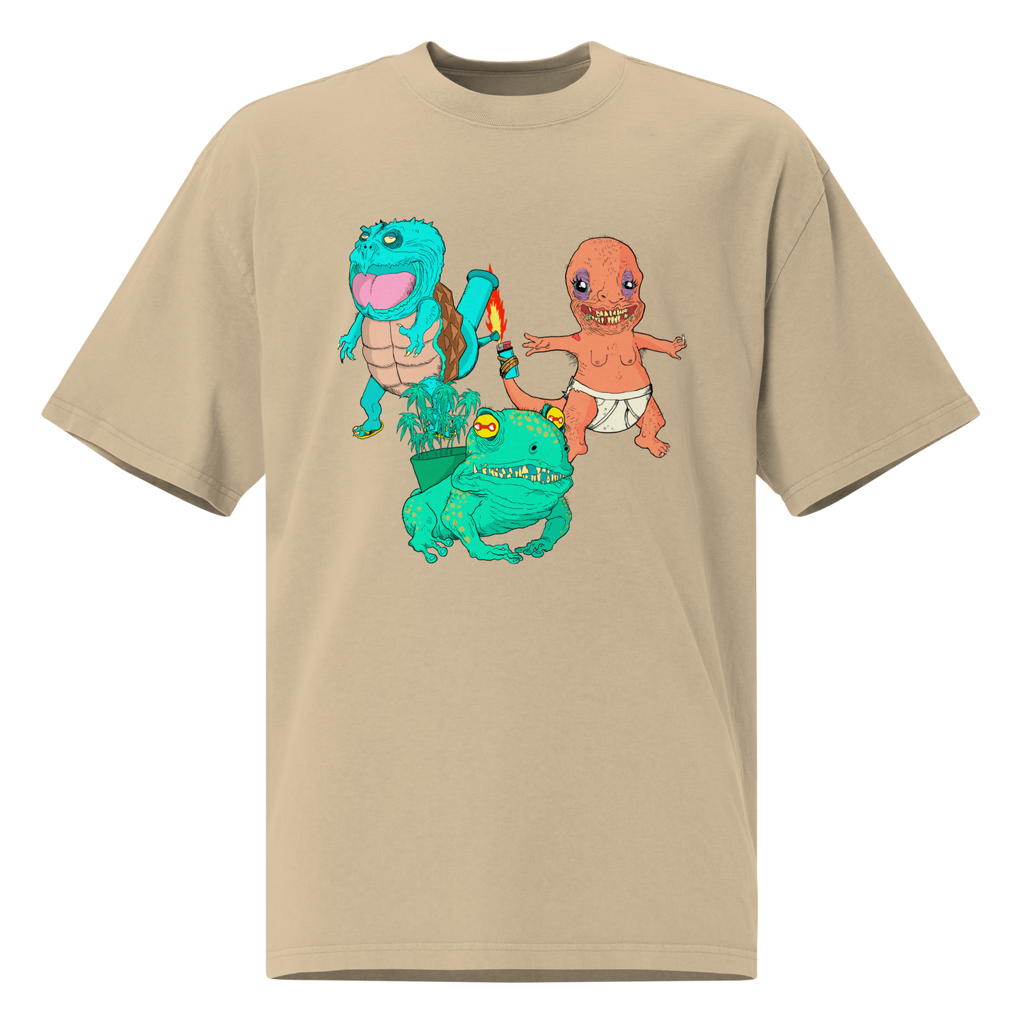 Portable Mutants Oversized Faded T-shirt