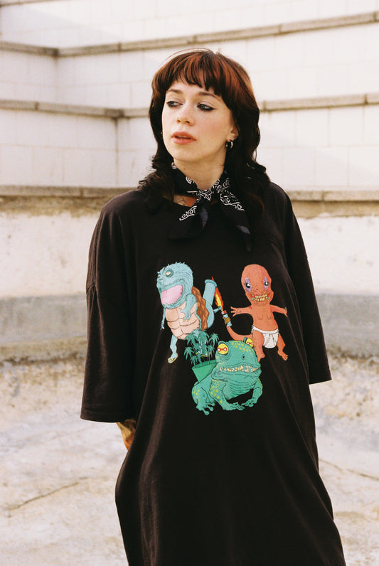 Portable Mutants Oversized Faded T-shirt
