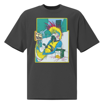 Punk Macaw of La Castellana Unisex Oversized T-Shirt – by Mondo Pupo