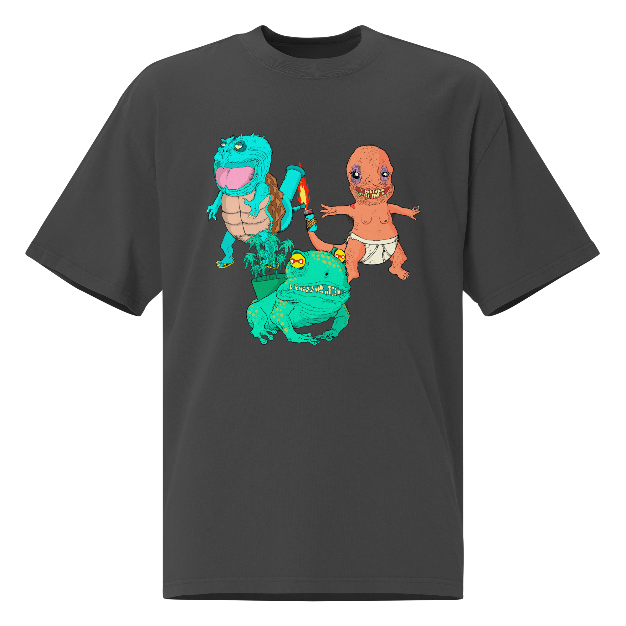 Portable Mutants Oversized T-shirt by Mondo Pupo