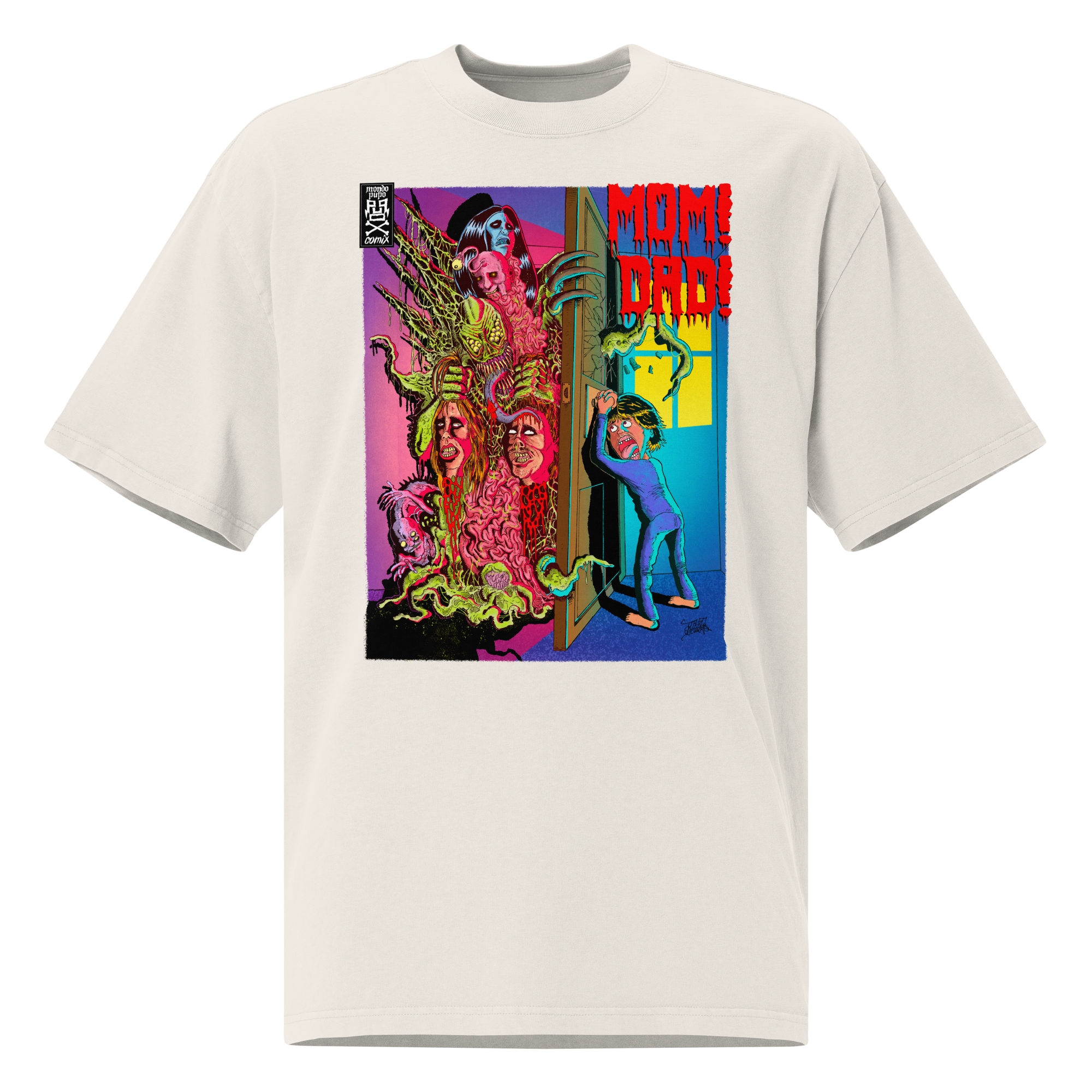 Keep the Door Closed Unisex Oversized faded T-Shirt – by Mondo Pupo