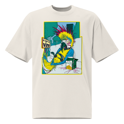 Punk Macaw of La Castellana Unisex Oversized T-Shirt – by Mondo Pupo