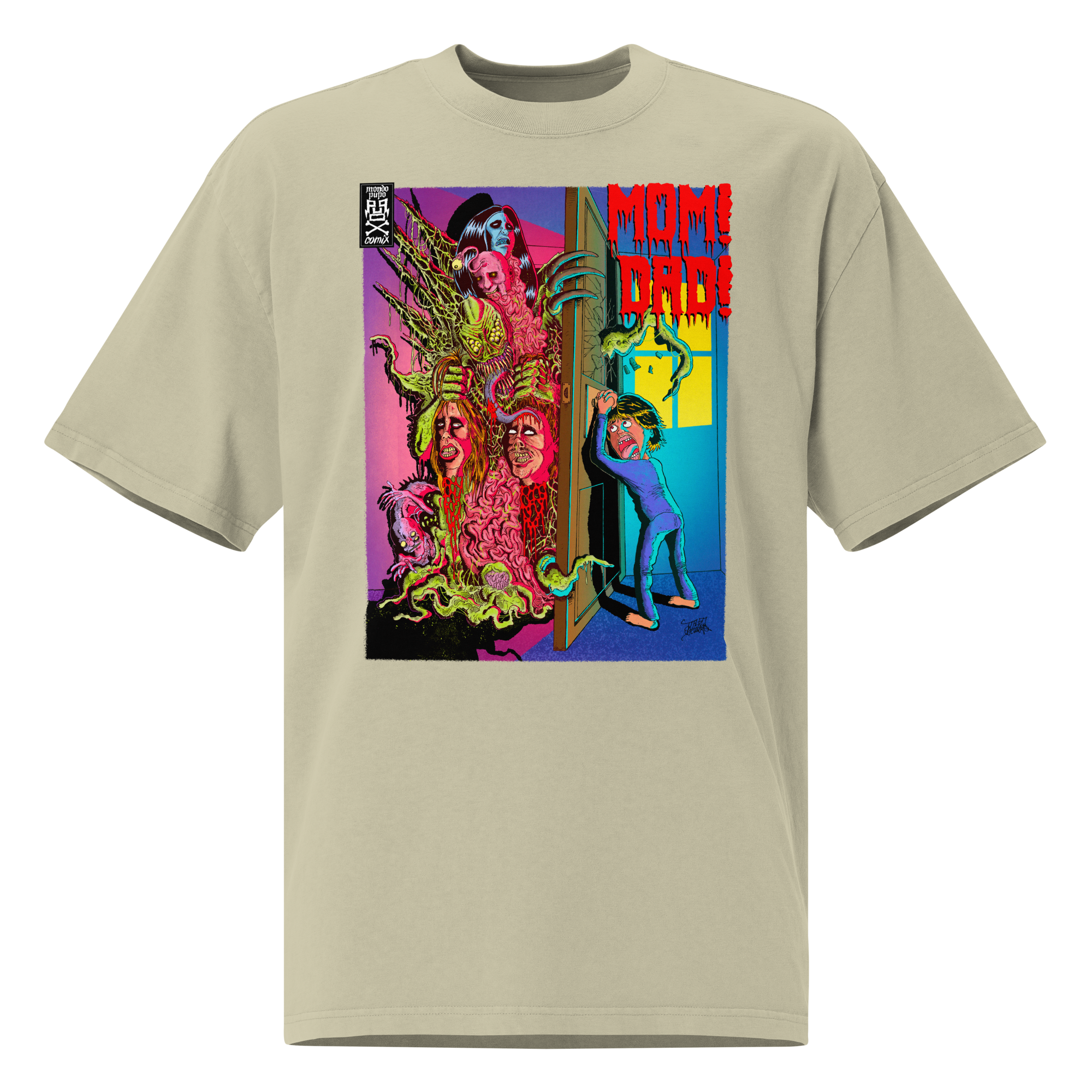 Keep the Door Closed Unisex Oversized faded T-Shirt – by Mondo Pupo