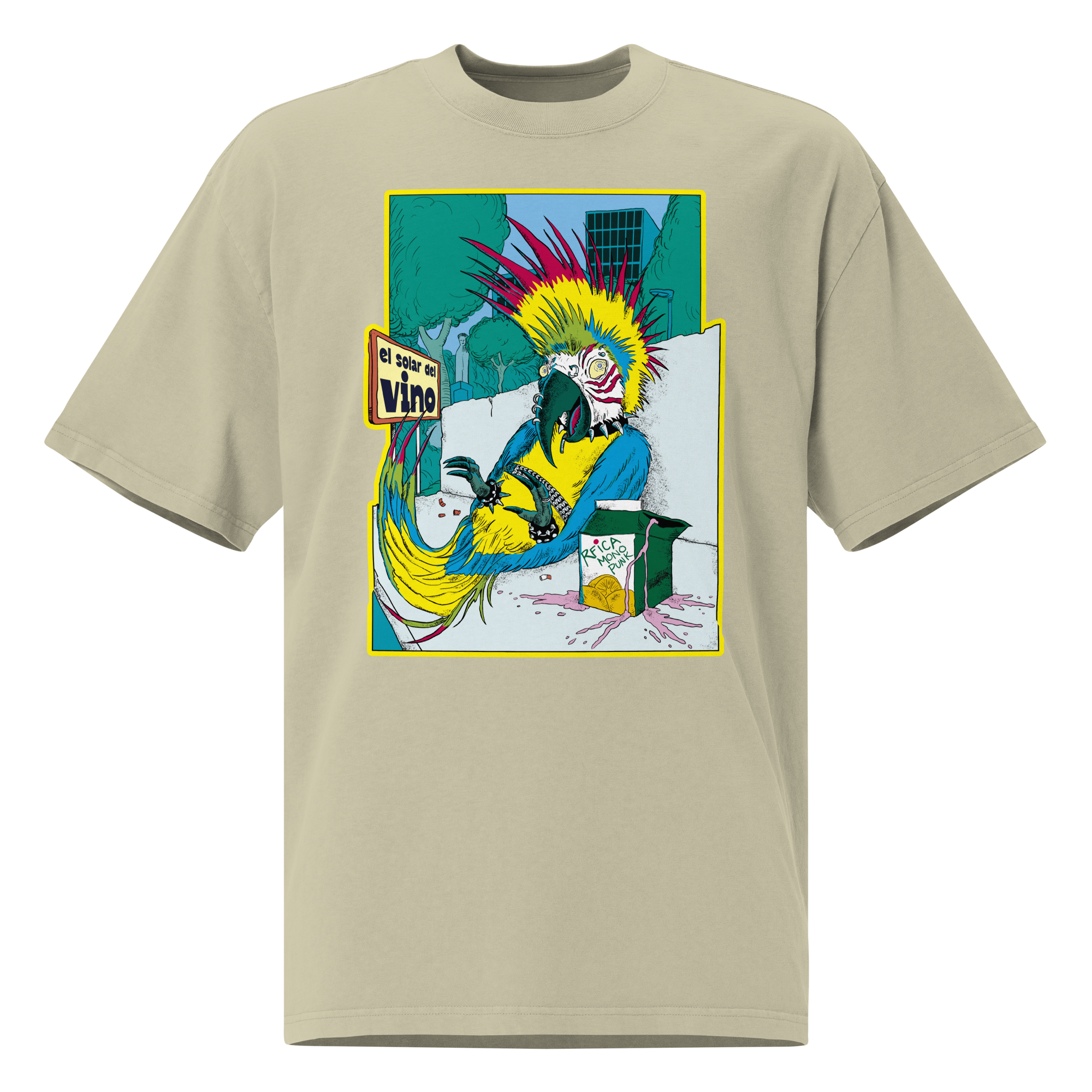 Punk Macaw Unisex Oversized T-Shirt – by Mondo Pupo