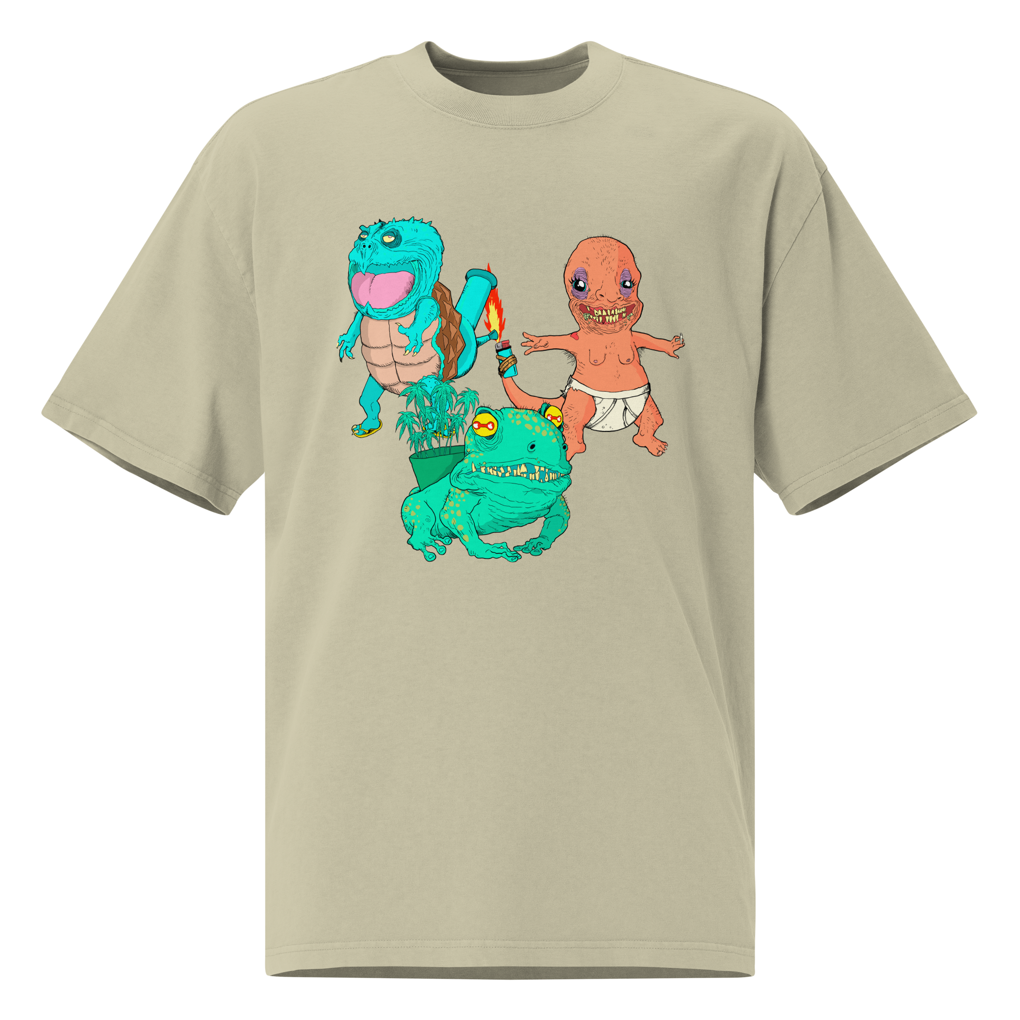 Portable Mutants Oversized T-shirt by Mondo Pupo