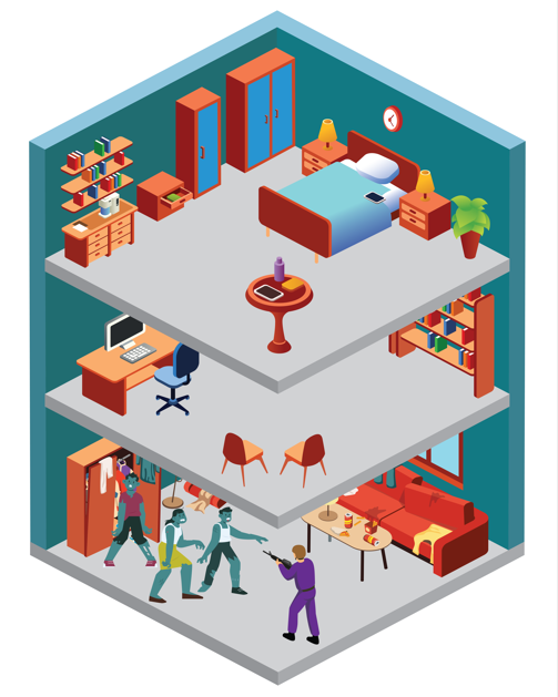 Basement Zombies Last Stand Unisex T-Shirt